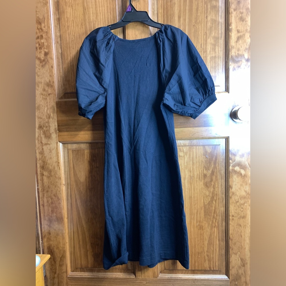 Womens Anthropologie Maeve Annika Knit Mini Dress puffed sleeves V-neck sz small - Picture 7 of 8